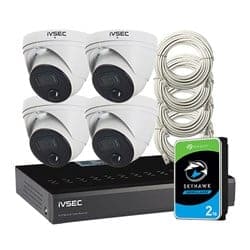 IVSEC KIT - 4 X 8MP NC323XD IP Cameras Incl POE NVR 4K,  2TB HDD & 4 x CAT5E CABLES (18M)  IVS