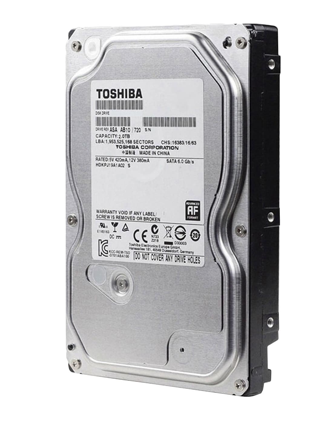 Toshiba Hard Disk Drive to suit all DVR & NVR models - 2TB HDD