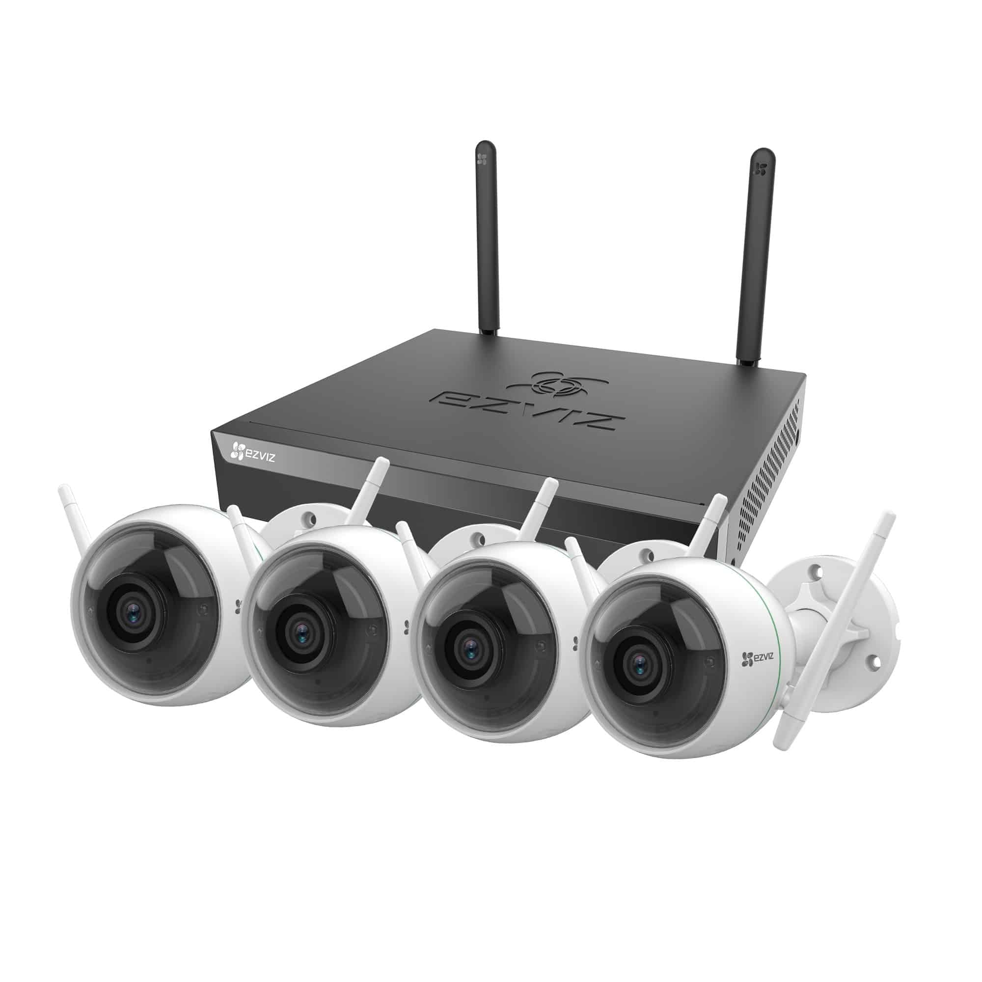 ezviz 2mp 4ch 1tb 4x camera wireless security camera kit remote viewing by hikvision