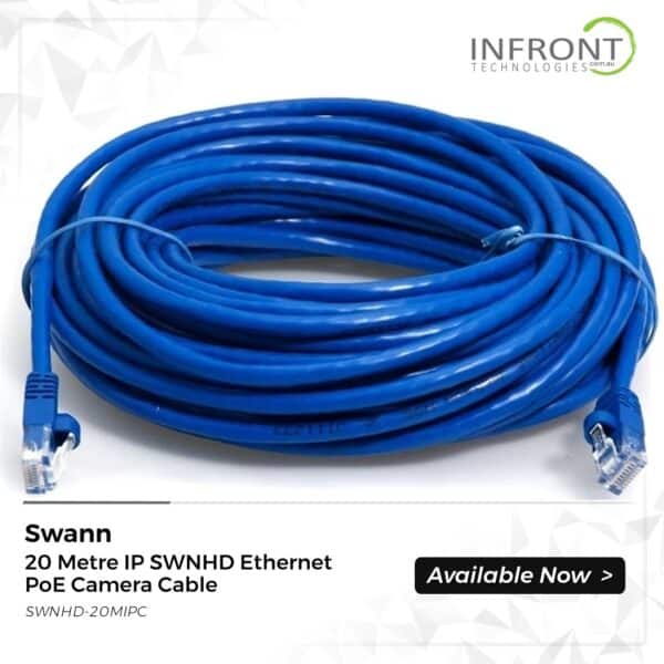 swann nhd camera 20m cat5e ip ethernet cable with rj45 plugs works with all swann ip cameras